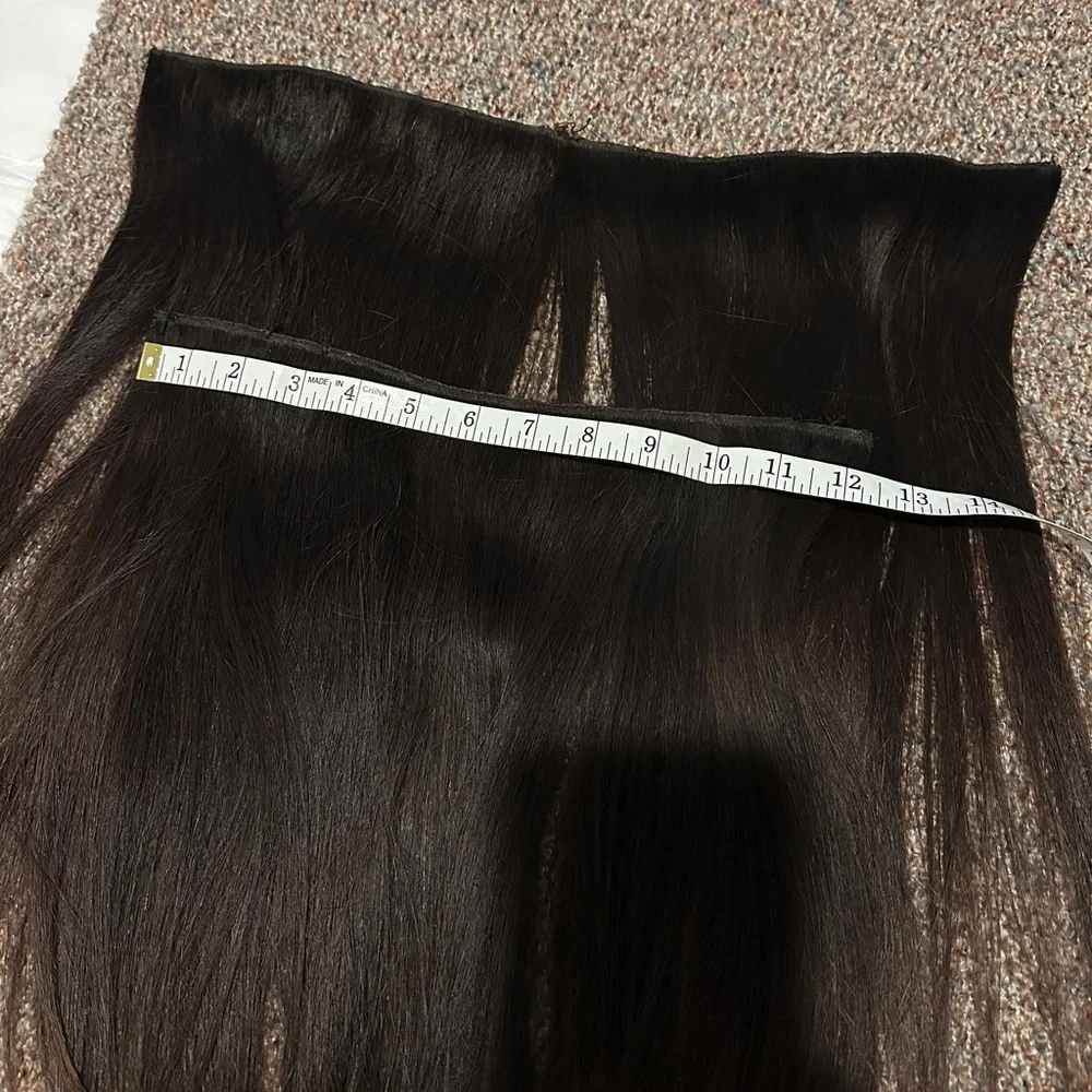 BELLAMI Professional Flex Weft Hair Extensions Dark Brown - Picture 4 of 5